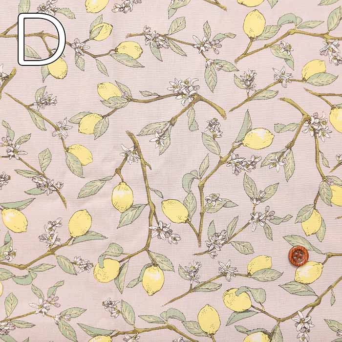 Cotton Broad Print Fabric Lemon - nomura tailor