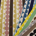 C/L Canvas Printed Fabric Circles and Stripes - nomura tailor