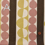 C/L Canvas Printed Fabric Circles and Stripes - nomura tailor