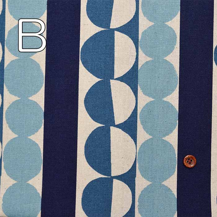 C/L Canvas Printed Fabric Circles and Stripes - nomura tailor