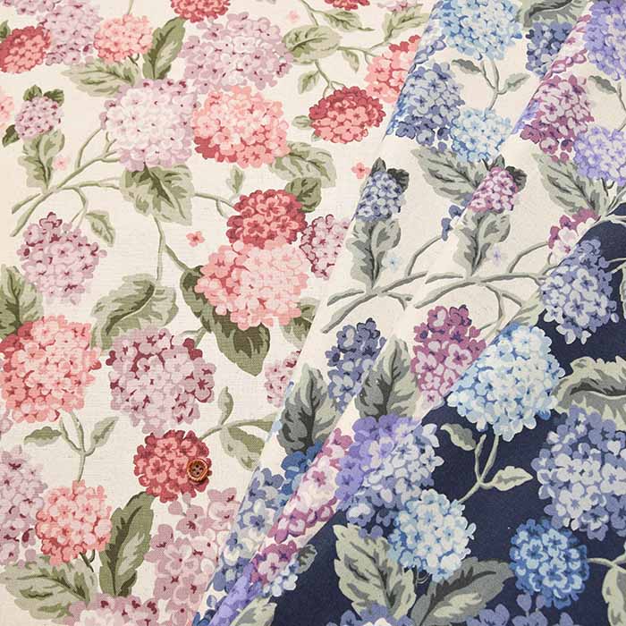 C/L Canvas Printed Fabric Hydrangea - nomura tailor