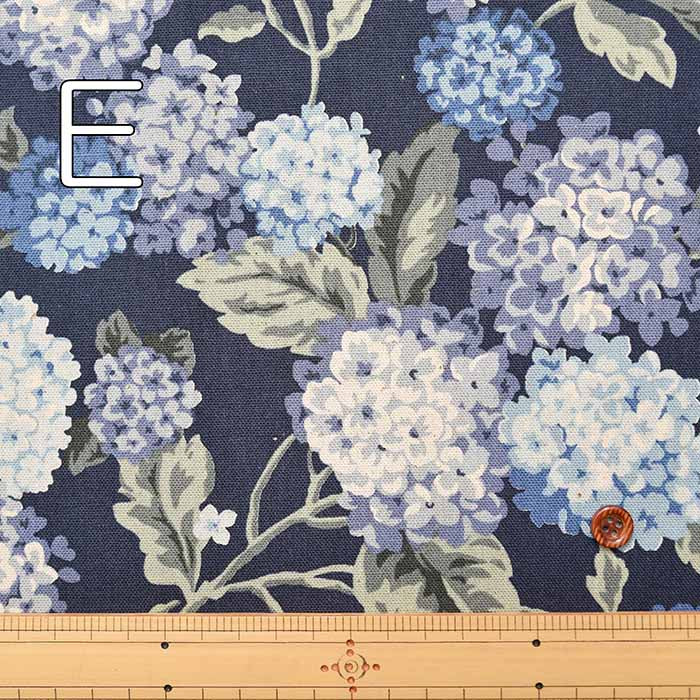 C/L Canvas Printed Fabric Hydrangea - nomura tailor