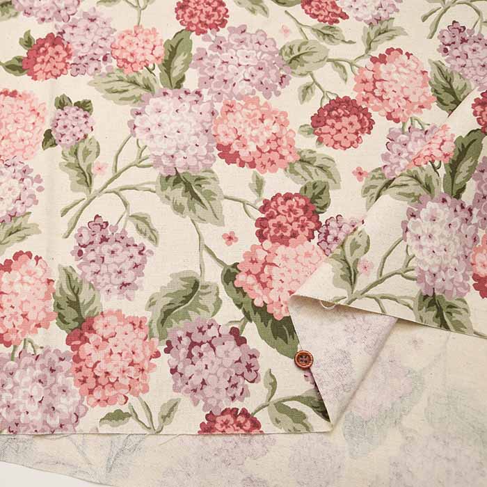 C/L Canvas Printed Fabric Hydrangea - nomura tailor