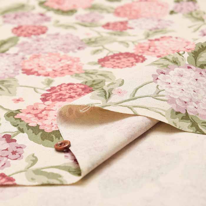 C/L Canvas Printed Fabric Hydrangea - nomura tailor