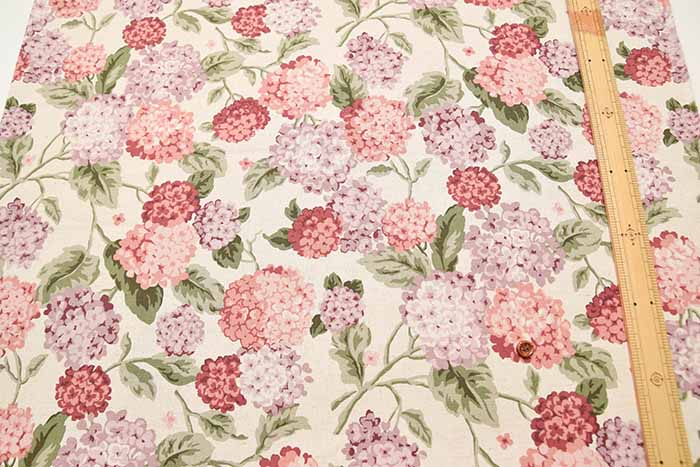 C/L Canvas Printed Fabric Hydrangea - nomura tailor