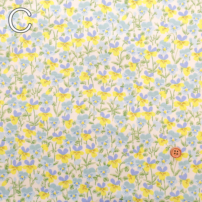 Cotton Broad Printed Fabric - Viola - nomura tailor