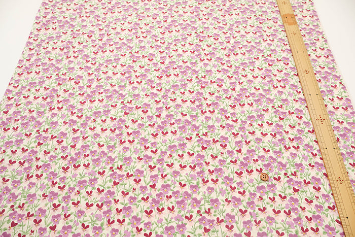 Cotton Broad Printed Fabric - Viola - nomura tailor
