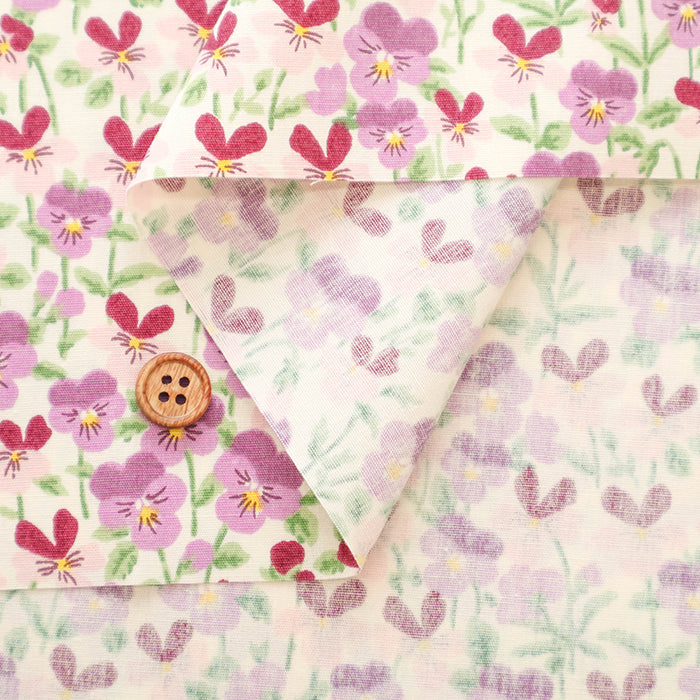 Cotton Broad Printed Fabric - Viola - nomura tailor