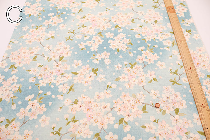 Cotton Southern Cross Printed Fabric - Cherry Blossoms - nomura tailor