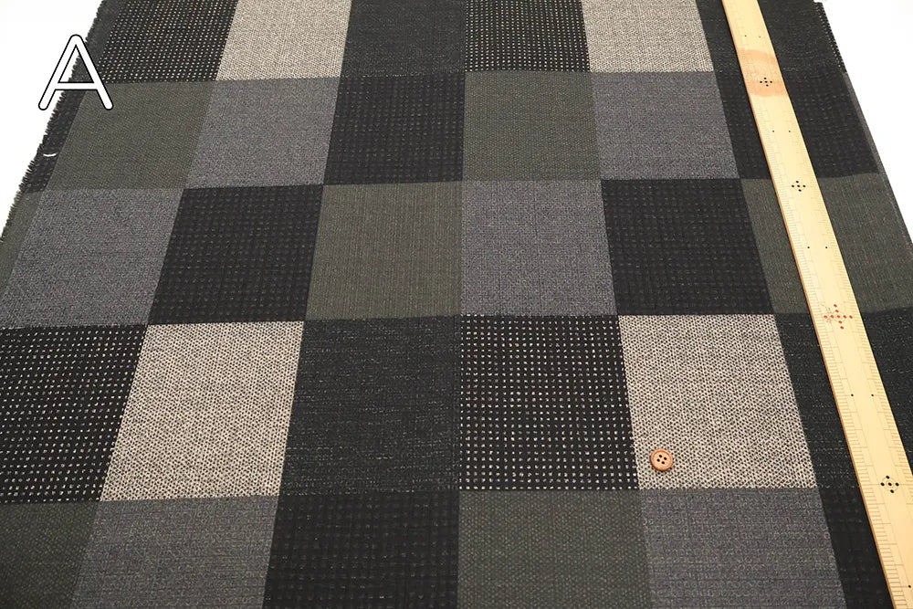 Cotton Southern Cross Printed Fabric - Kasuri Plaid - nomura tailor