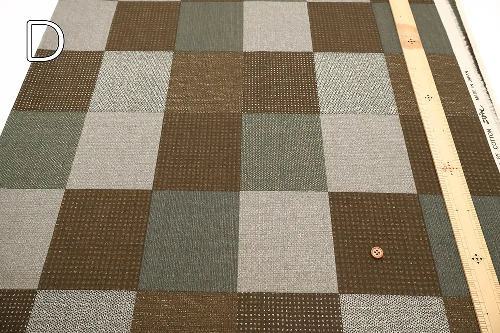 Cotton Southern Cross Printed Fabric - Kasuri Plaid - nomura tailor