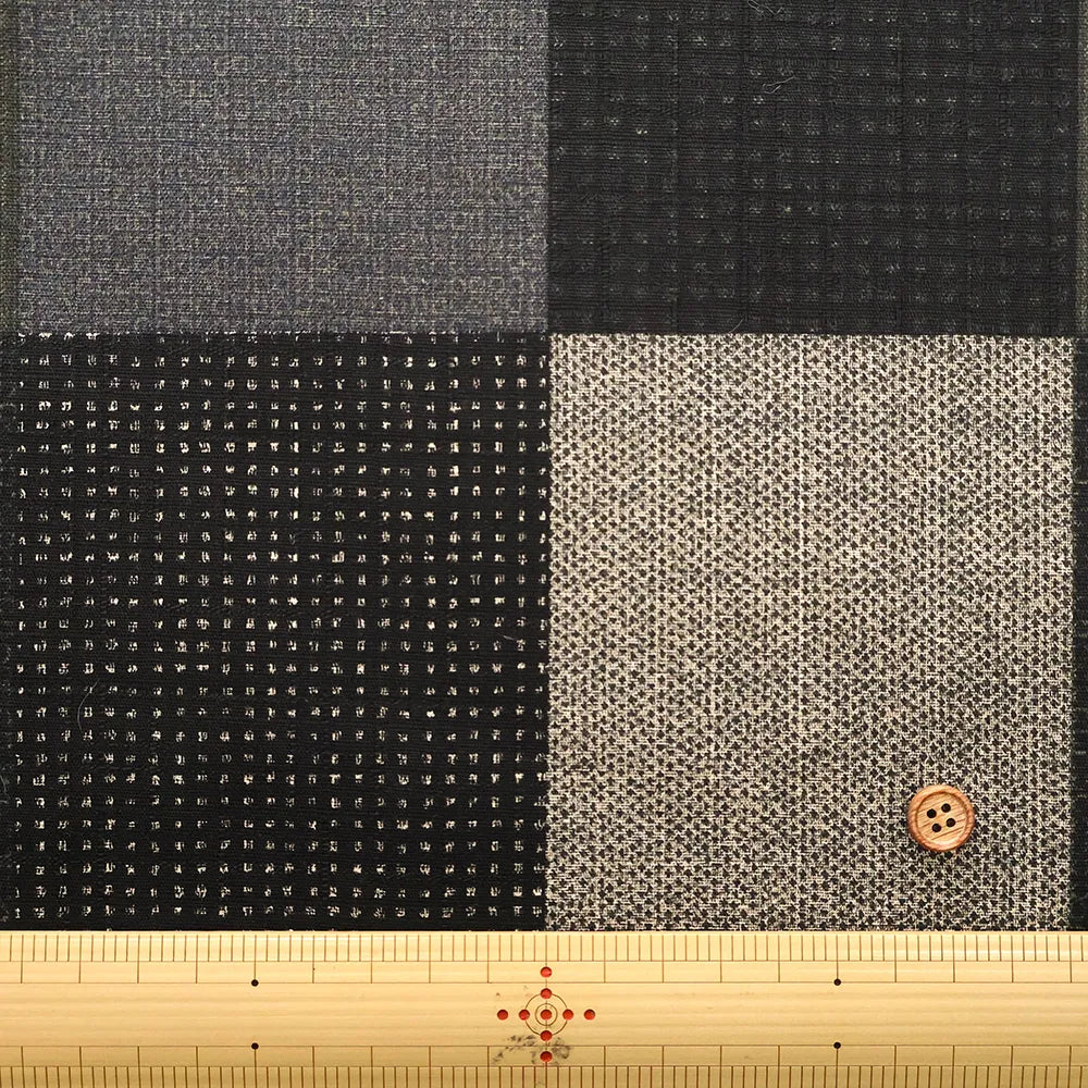 Cotton Southern Cross Printed Fabric - Kasuri Plaid - nomura tailor