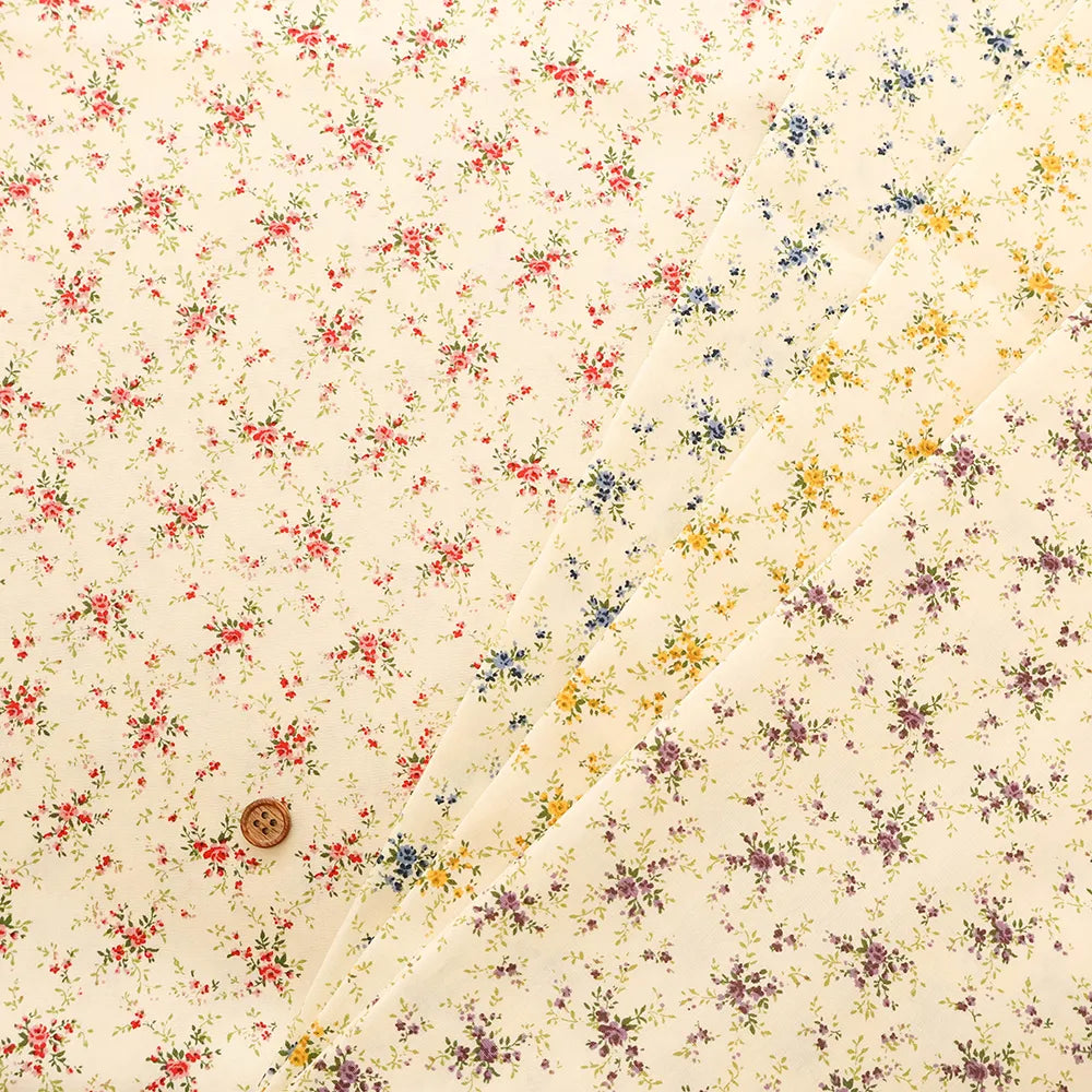 Cotton Broad Printed Fabric - Posy - nomura tailor