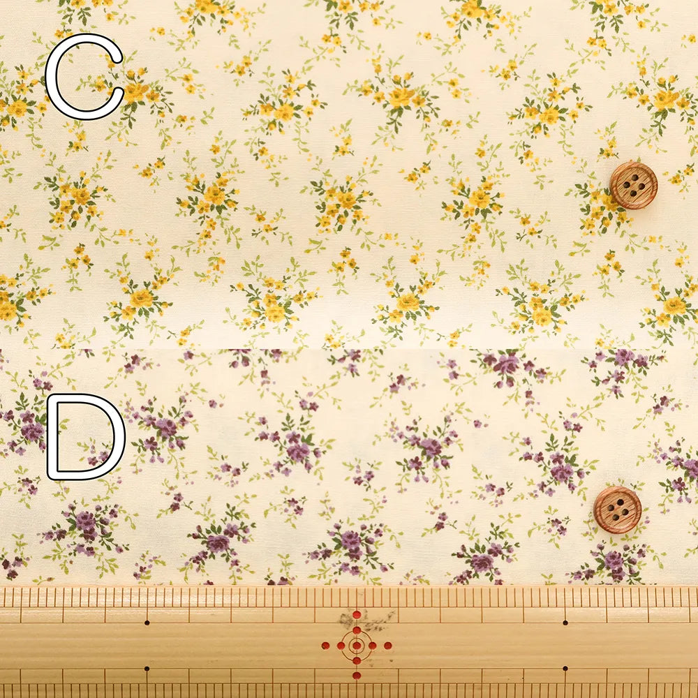 Cotton Broad Printed Fabric - Posy - nomura tailor