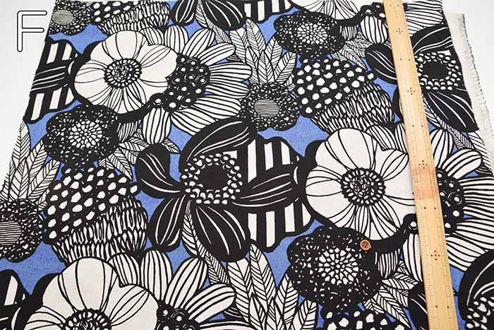 C/L Canvas Printed Fabric Art Flower - nomura tailor