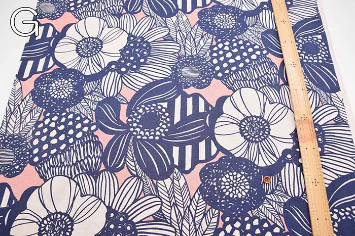 C/L Canvas Printed Fabric Art Flower - nomura tailor