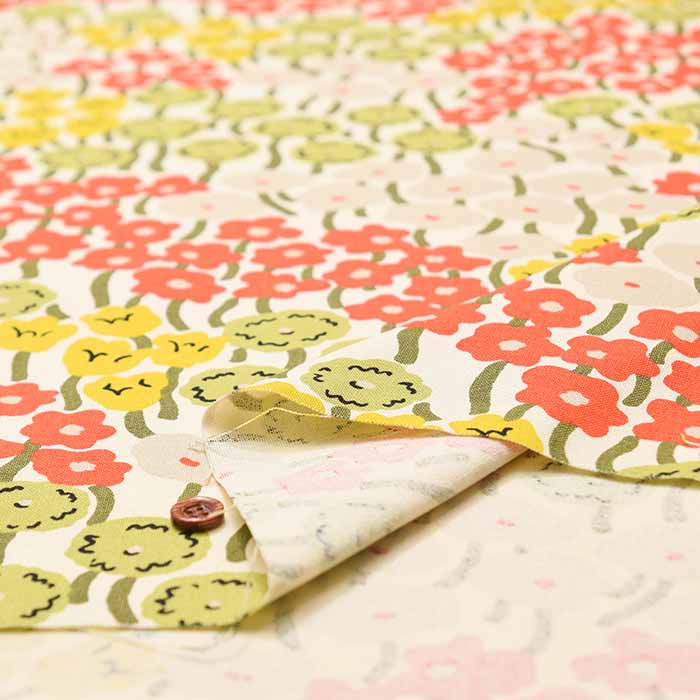 Cotton 10/1 Canvas Printed Fabric Flower Field - nomura tailor