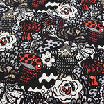 10/1 Cotton Canvas Printed Fabric Mushroom - nomura tailor