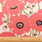 C/L Canvas Print Fabric - Poppy - nomura tailor