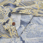 Cotton dobby Japanese Pattern printed fabric Wave - nomura tailor