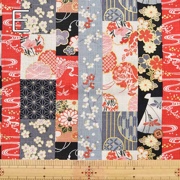 Cotton dobby print fabric Lame patchwork - nomura tailor