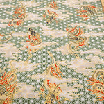 Cotton Dobby Lame (Glitter) Printed Fabric - Dragon - nomura tailor