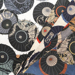 Cotton Dobby Printed Fabric - Umbrella Pattern - nomura tailor