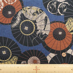 Cotton Dobby Printed Fabric - Umbrella Pattern - nomura tailor