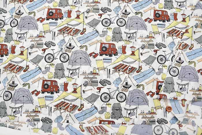 Cotton 60 loan print fabric camp - nomura tailor