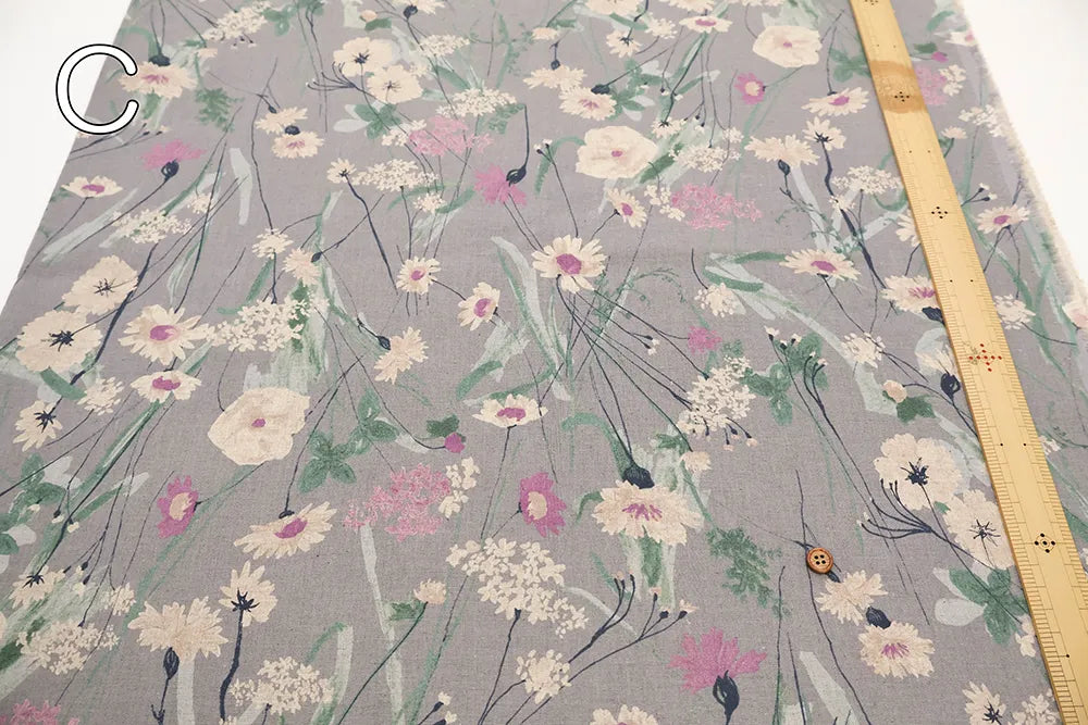 C/L Sheeting Printed Fabric - Flowers - nomura tailor