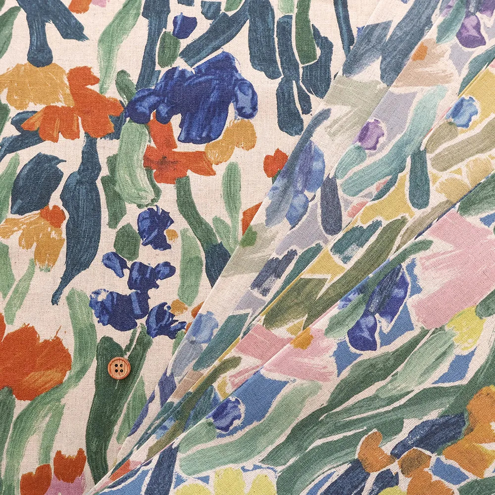 C/L Sheeting Printed Fabric - Flowers - nomura tailor