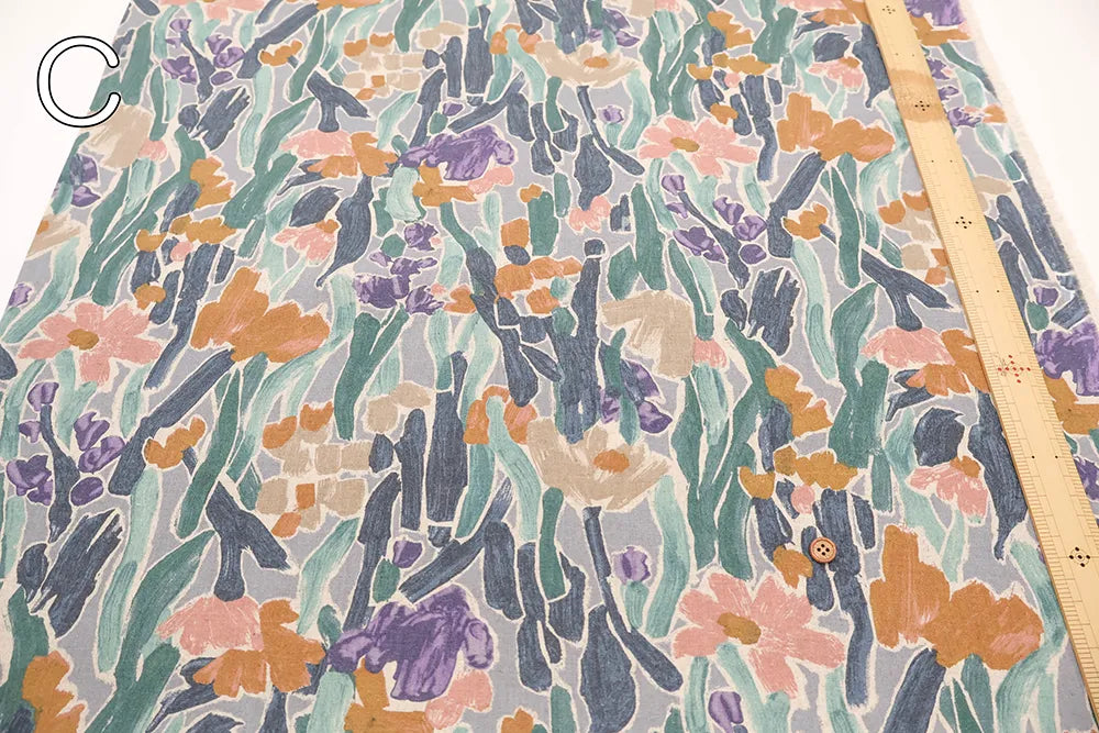 C/L Sheeting Printed Fabric - Flowers - nomura tailor