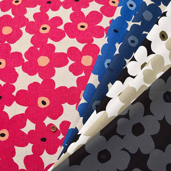 C/L canvas print fabric Finnish Flower - nomura tailor