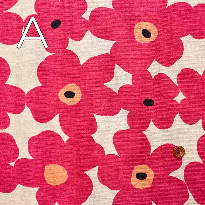 C/L canvas print fabric Finnish Flower - nomura tailor