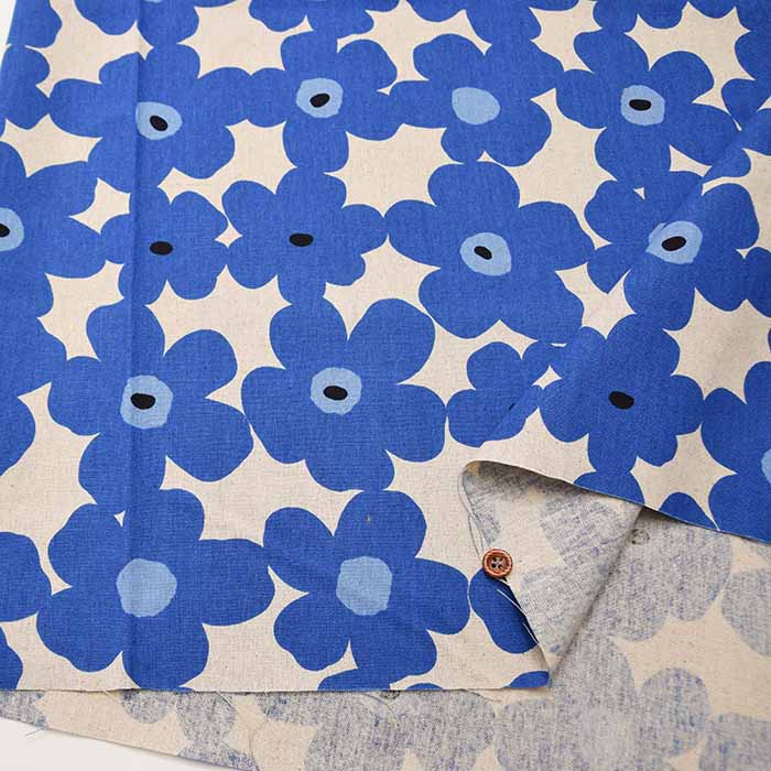 C/L canvas print fabric Finnish Flower - nomura tailor