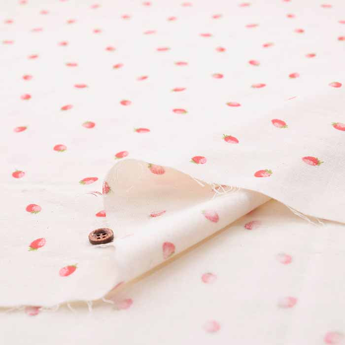 Cotton double gauze print fabric Strawberry - nomura tailor