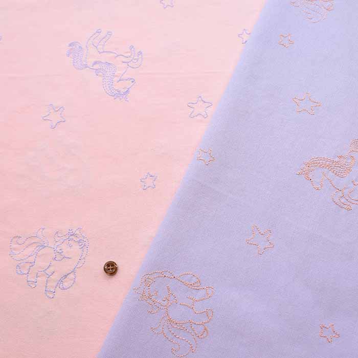 Cotton Ox Embroidery Fabric Unicorn Made in China - nomura tailor