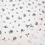 Cotton Ox Printed Fabric Pixel Dot Musical Notes - nomura tailor