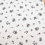 Cotton Ox Printed Fabric Pixel Dot Musical Notes - nomura tailor