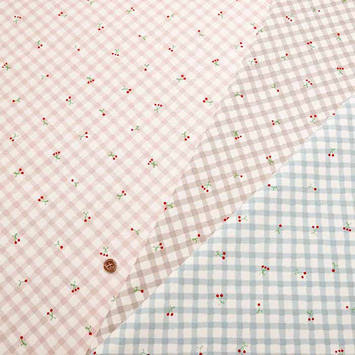 Cotton Ox Printed Fabric Cherry - nomura tailor