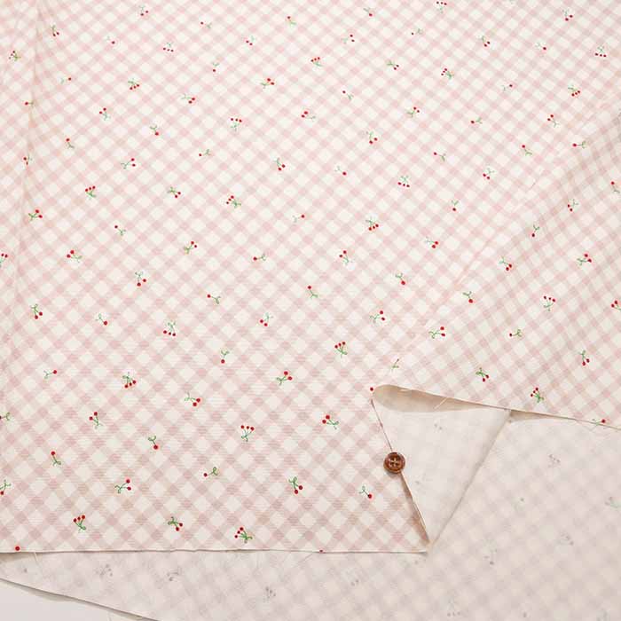 Cotton Ox Printed Fabric Cherry - nomura tailor