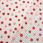 Cotton Ox Printed Fabric Strawberry - nomura tailor