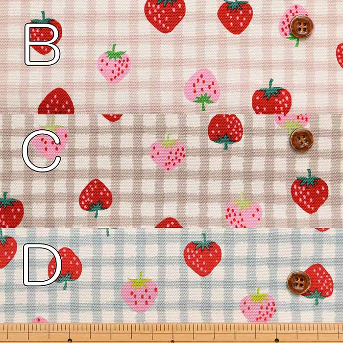 Cotton Ox Printed Fabric Strawberry - nomura tailor