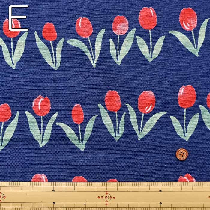 C/L Canvas Printed Fabric Tulip - nomura tailor