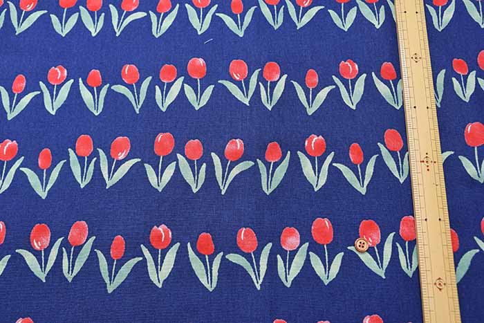 C/L Canvas Printed Fabric Tulip - nomura tailor