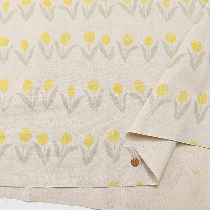 C/L Canvas Printed Fabric Tulip - nomura tailor