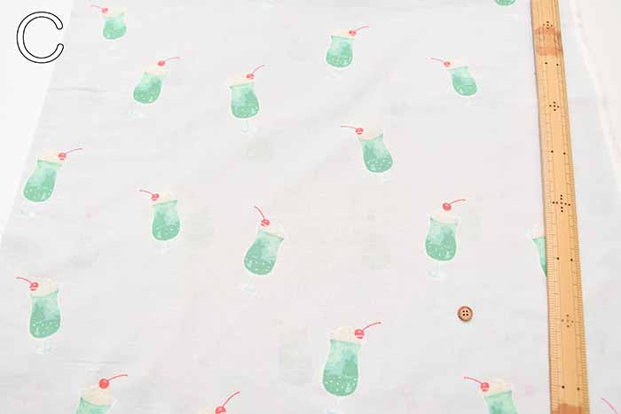 C/L Sheeting Printed Fabric Air-tumbled Cream Soda - nomura tailor