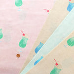 Air-tumbled C/L Sheeting Printed Fabric - Cream Soda - nomura tailor