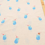 Air-tumbled C/L Sheeting Printed Fabric - Cream Soda - nomura tailor
