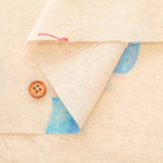 Air-tumbled C/L Sheeting Printed Fabric - Cream Soda - nomura tailor